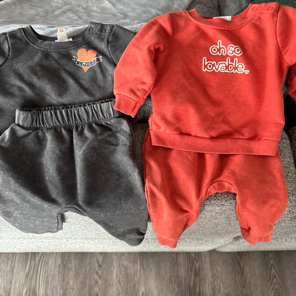 Cat & Jack Red and Black Kids Matching Set